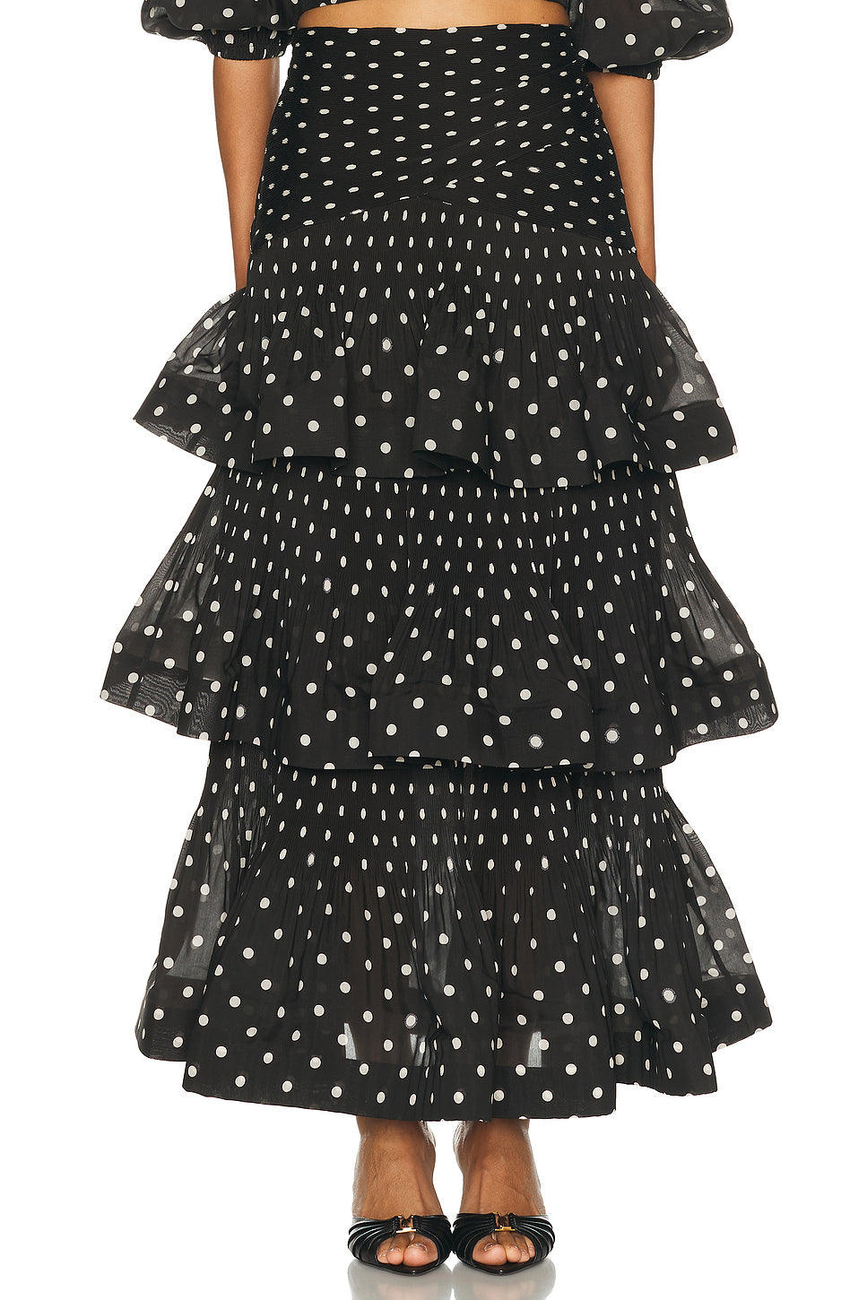 Pleated Tiered Skirt