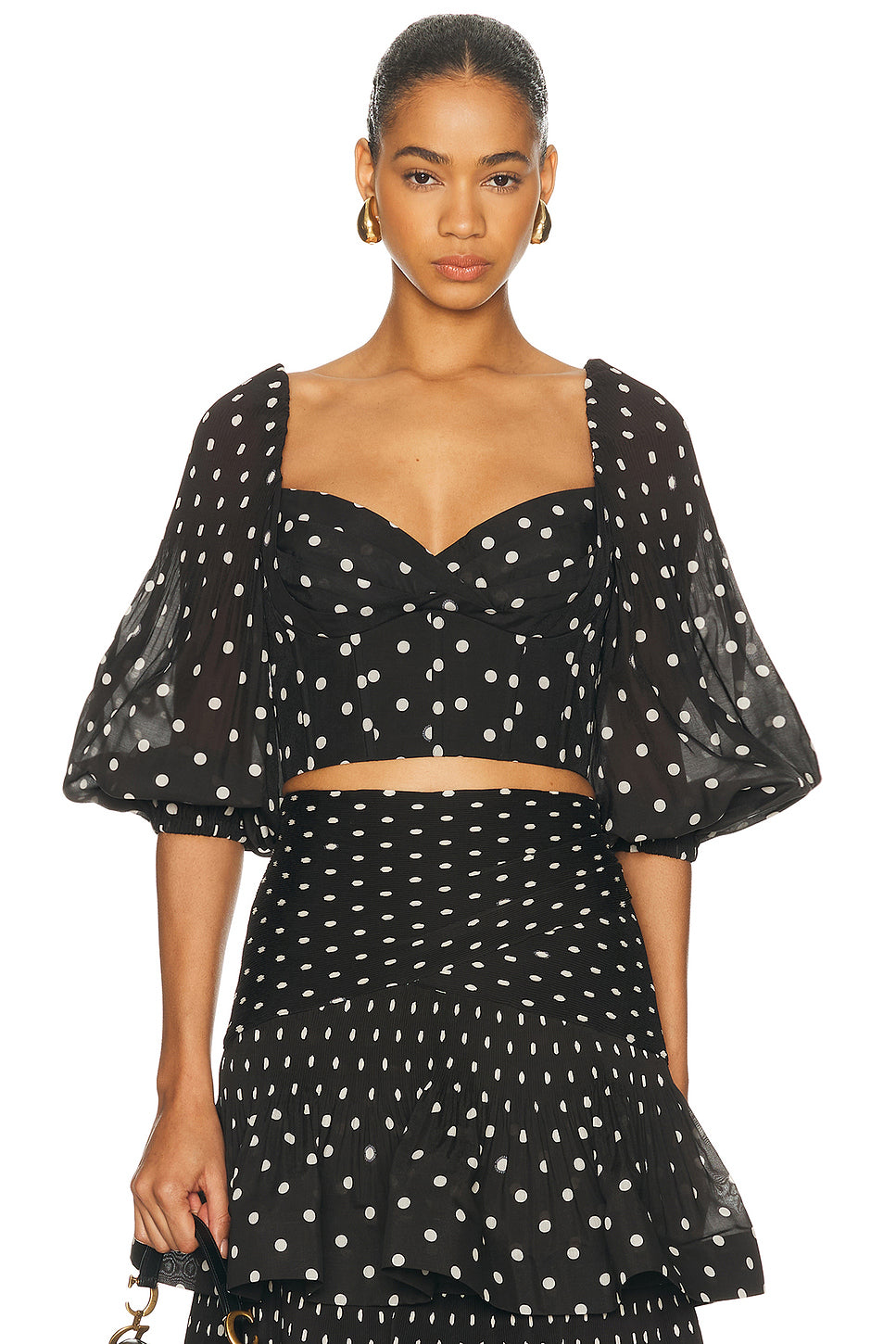 Pleated Draped Bodice Top