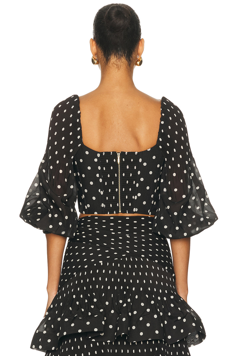 Pleated Draped Bodice Top