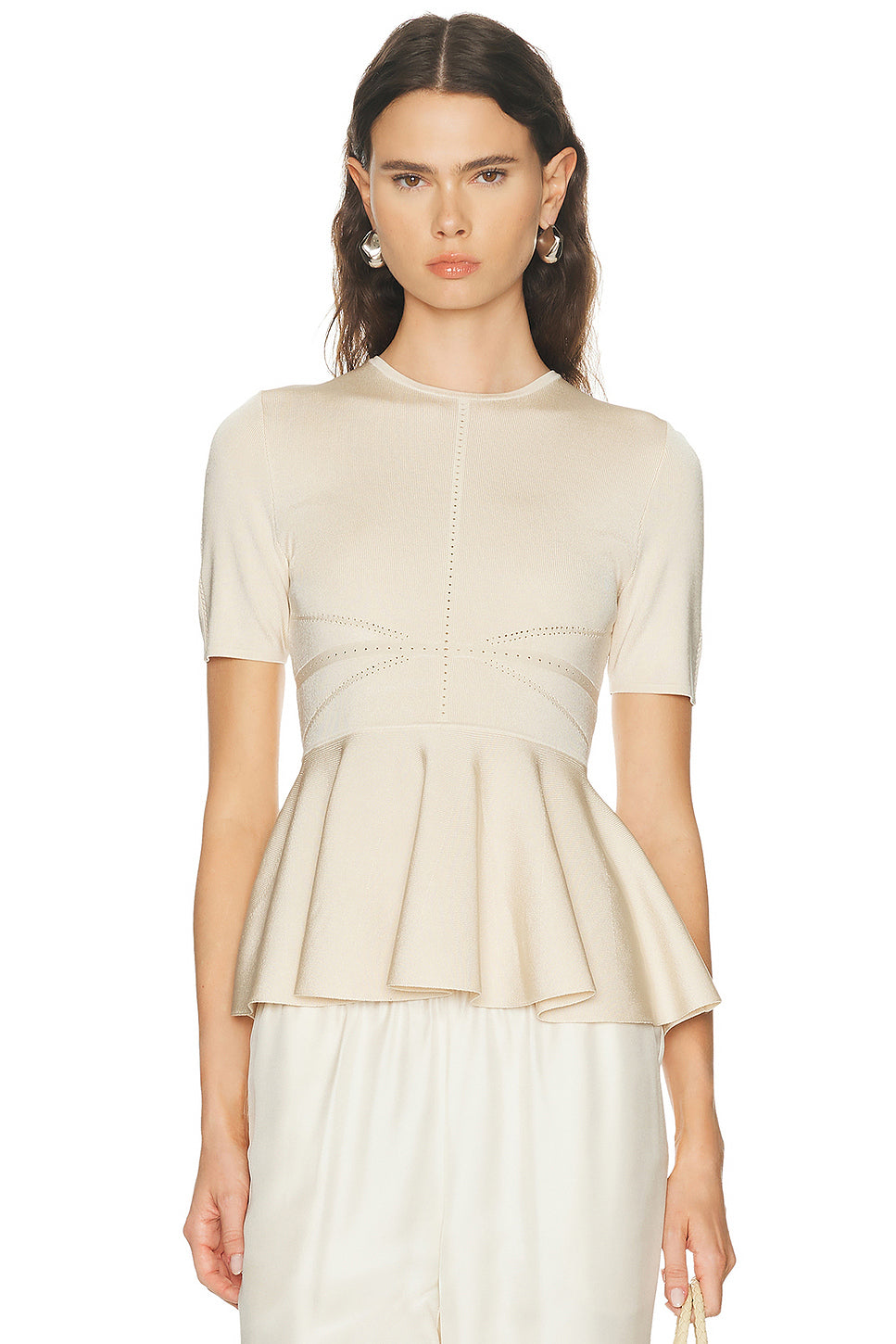 Luna Paneled Peplum Top