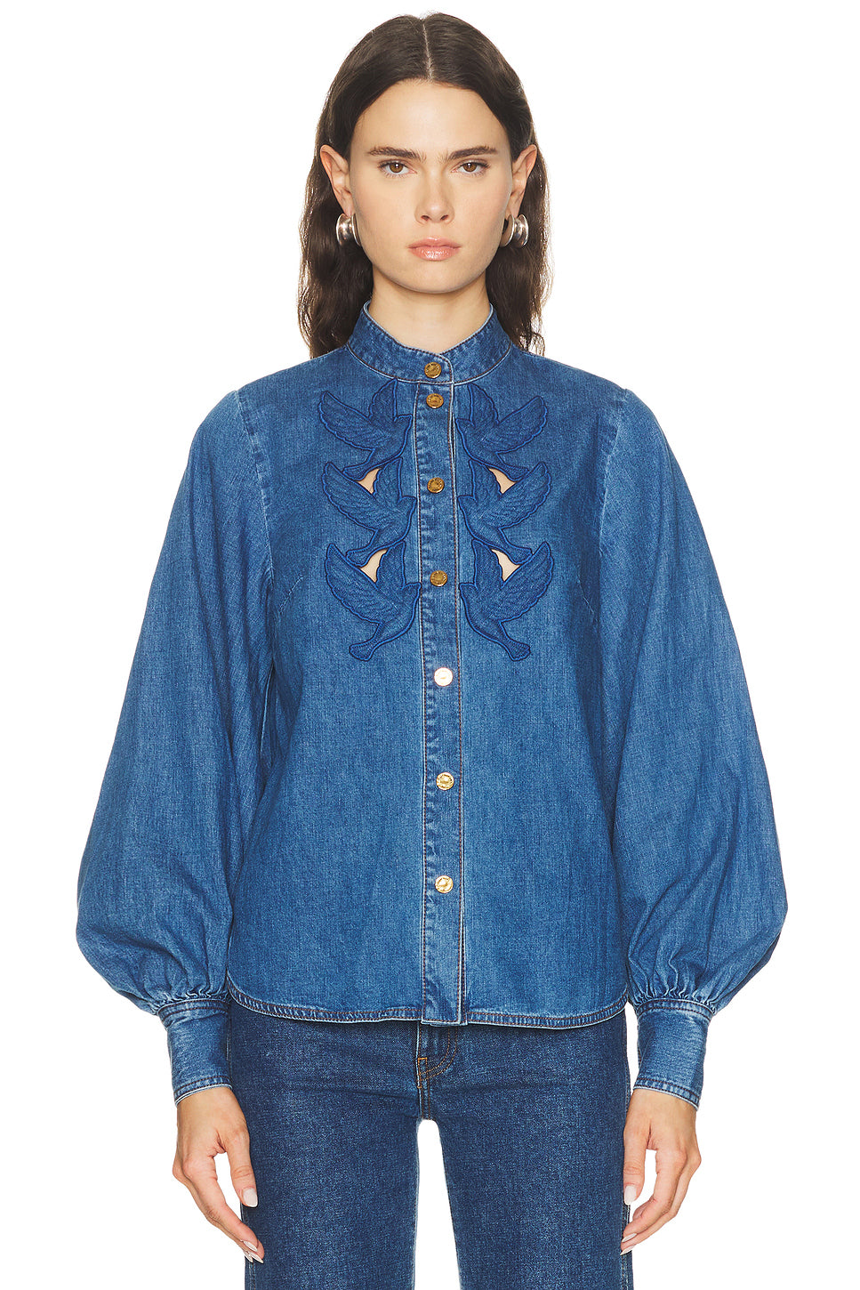 Denim Applique Shirt