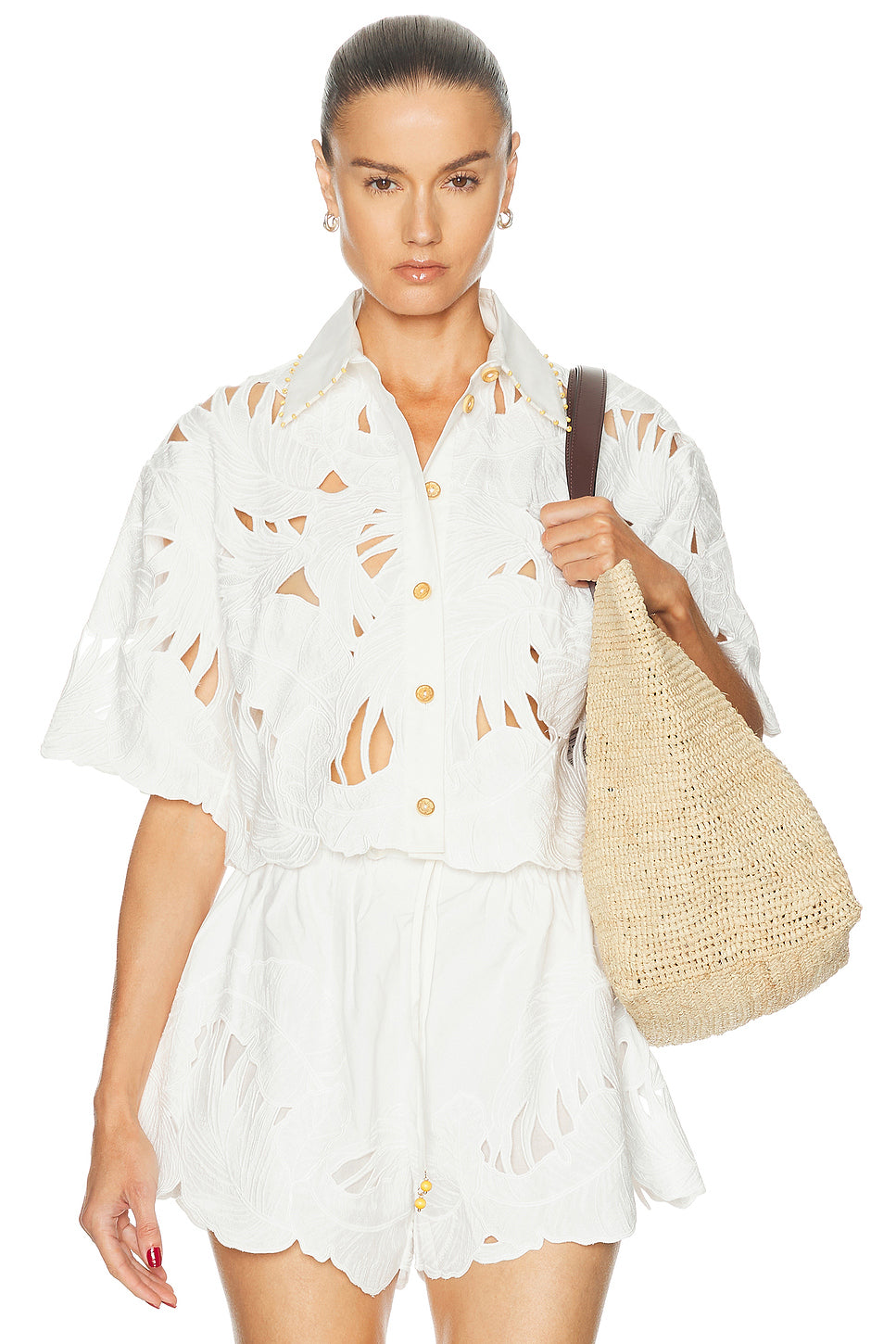 Mahon Embroidered Crop Top