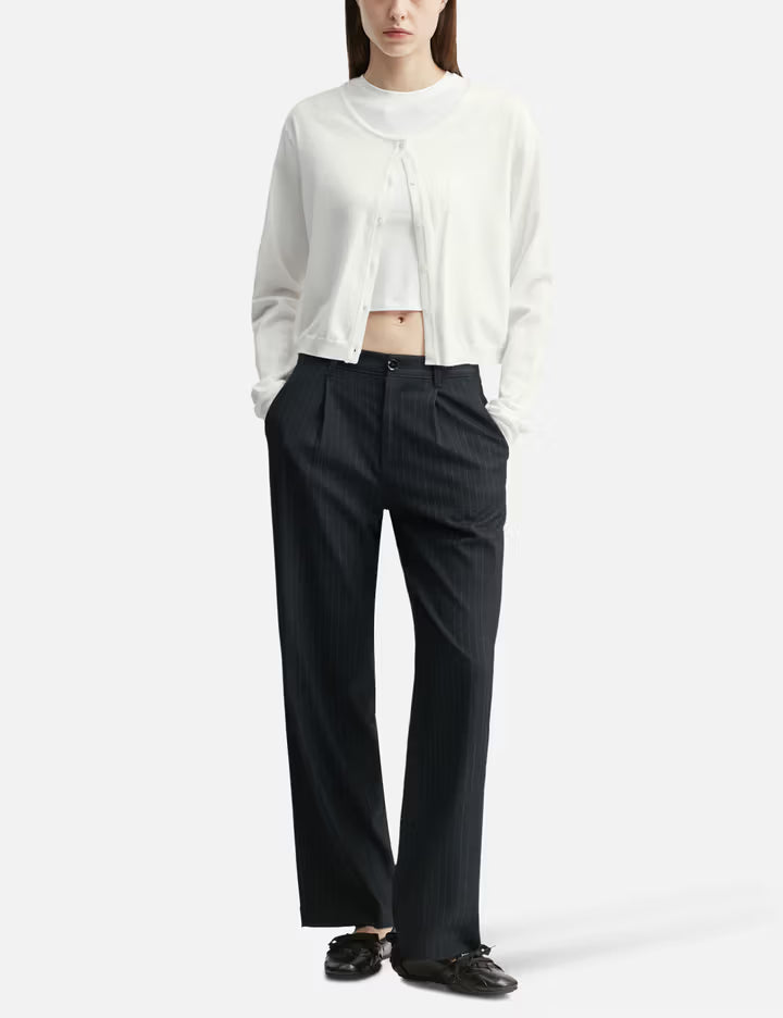 G Gentle Wide Leg Pinstripe Pants
