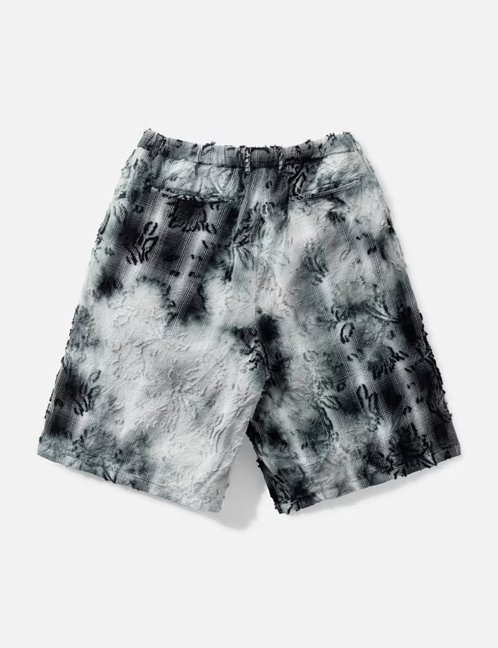 Tie-Dye Check Short Pants