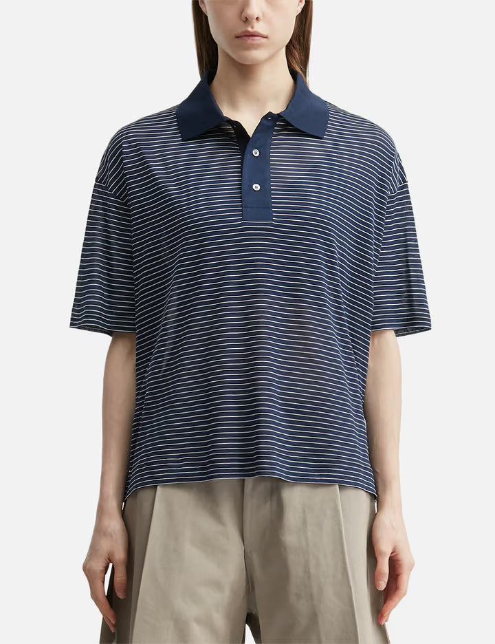 Cotton Striped Ami De Coeur Polo