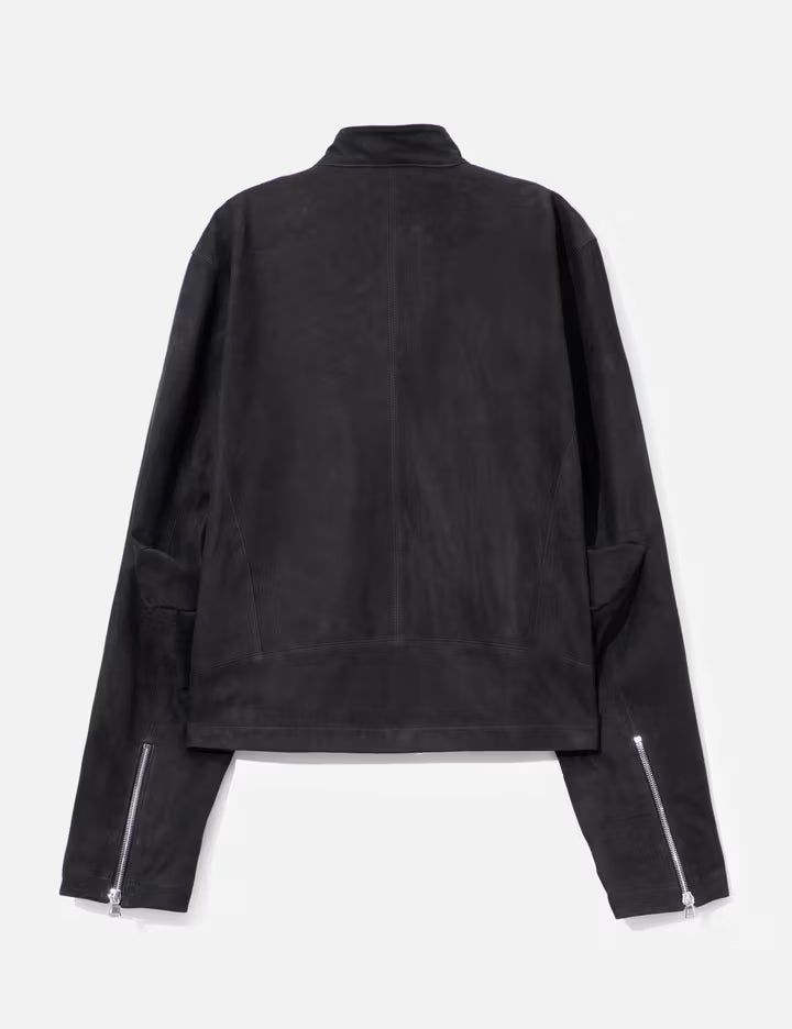 Aged Racer Suede Leather Jacket