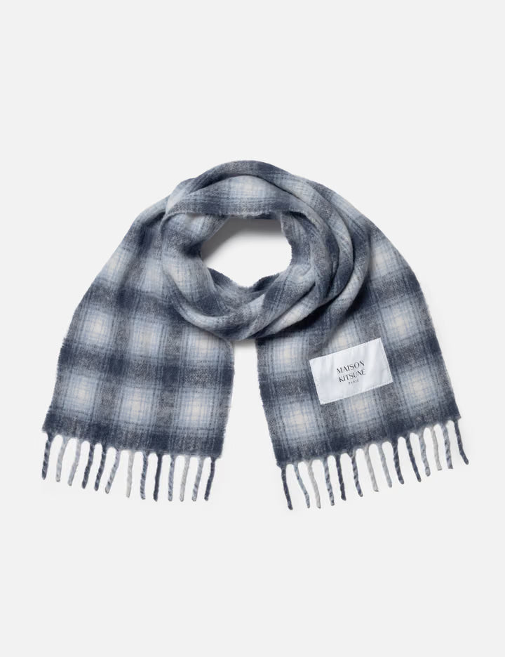 Alpaca Checked Scarf