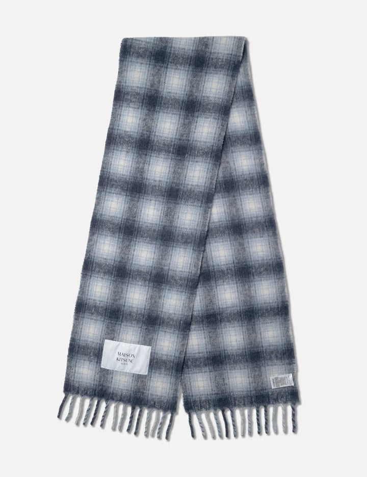 Alpaca Checked Scarf