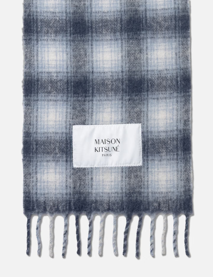 Alpaca Checked Scarf