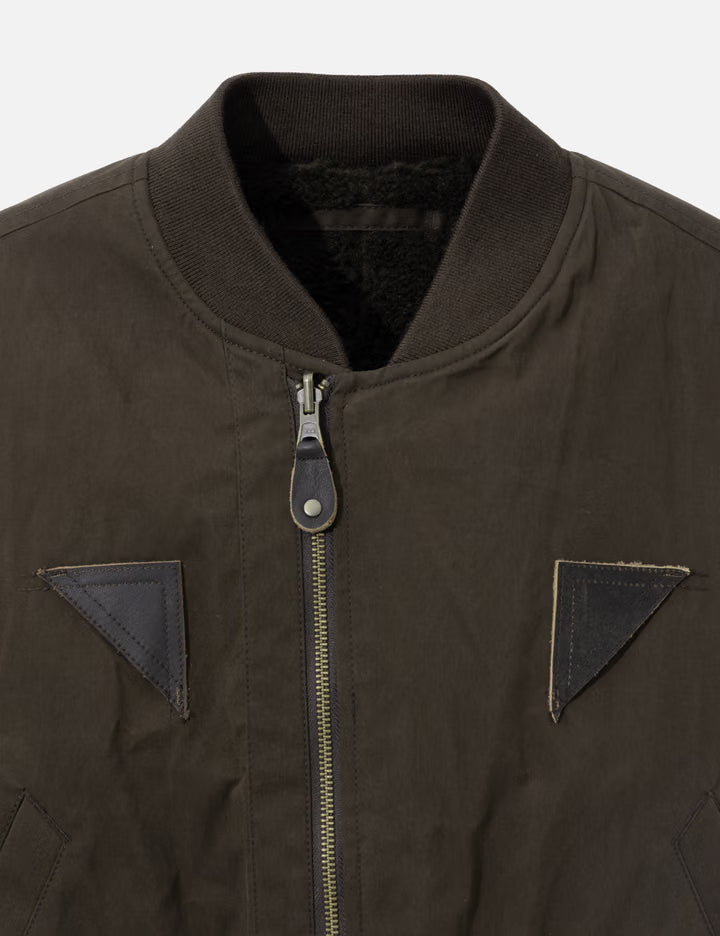 B-15 Leather Tab Sherpa Bomber