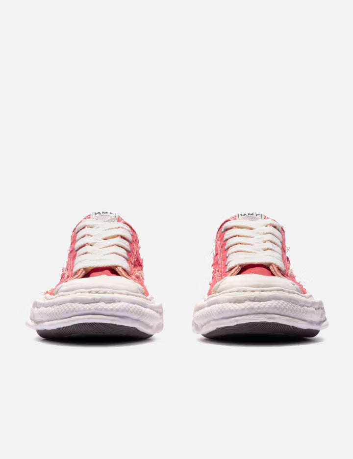 "PETERSON23" OG Sole Ripped Overdye Canvas Low-Top Sneaker