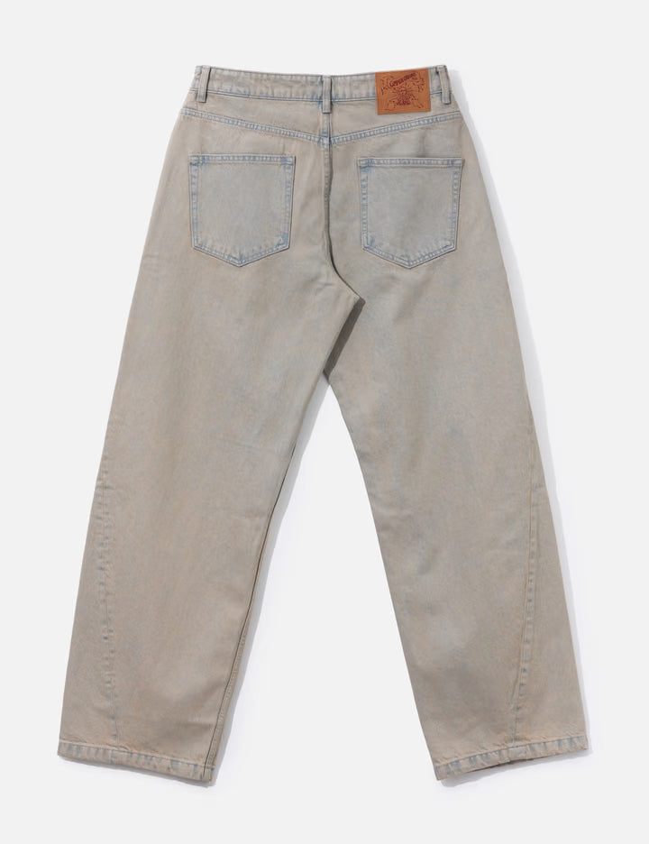 Back Side Beige Tinted Jeans