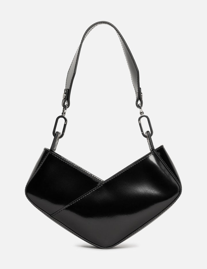 Venere Cube Mini Black Semi Patent Leather