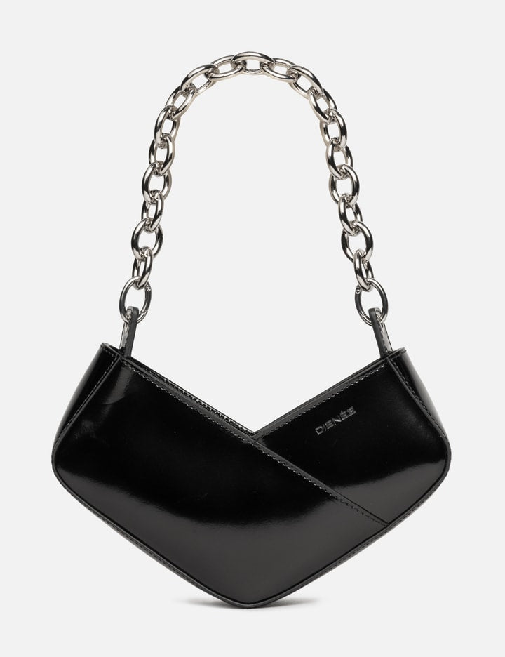 Venere Cube Mini Black Semi Patent Leather