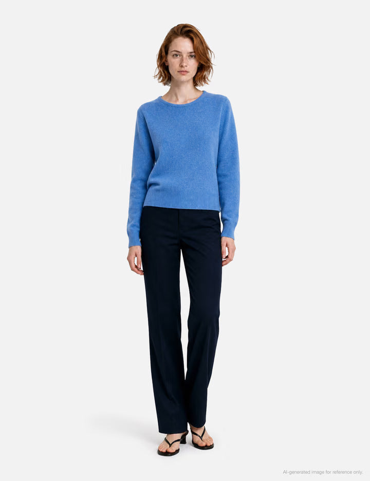 Basic Round Knit In Blue
