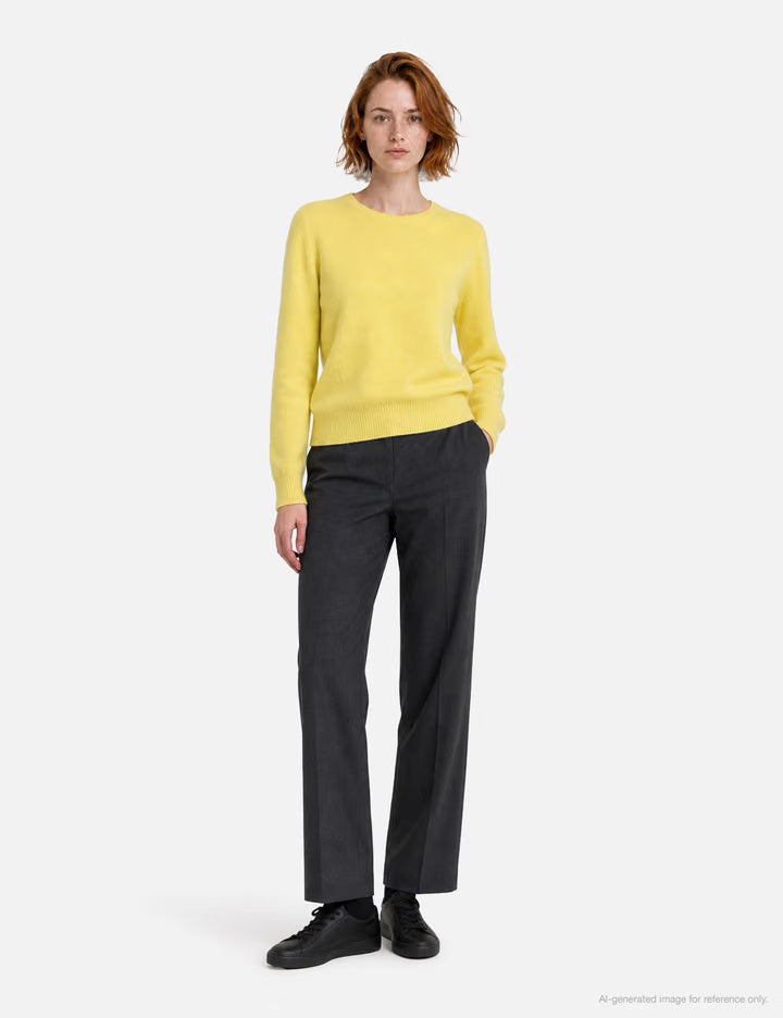 Basic Round Knit In Lemon