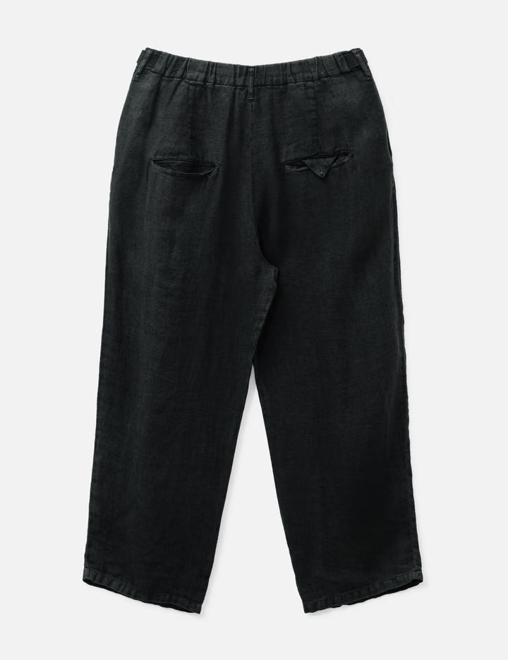 Belted Linen Tuck Slacks