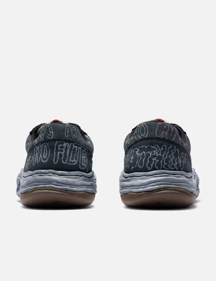 "OLIVER" OG Sole Graffiti Printed Canvas Low-Top Sneaker