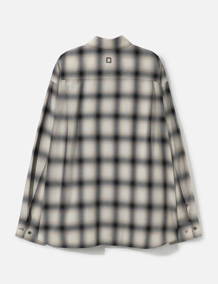 Black Oversized Check Shirt
