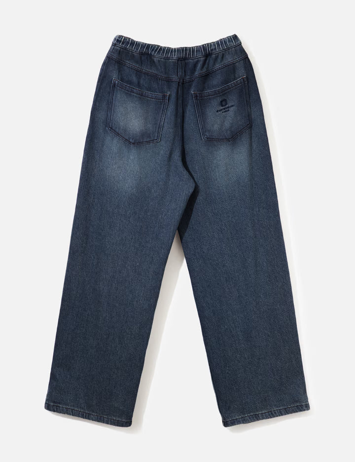 Blue Banding Denim Pants