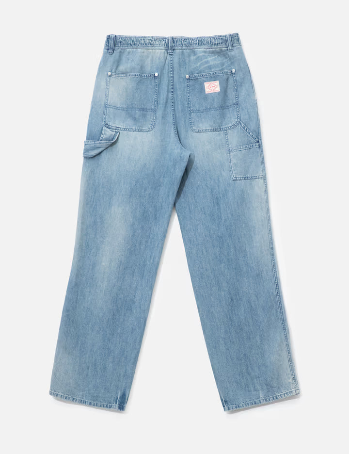 Blue Lightweight Banding Denim Pants