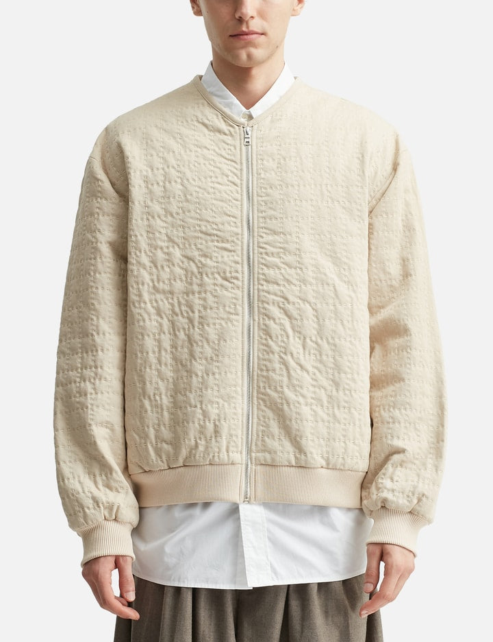 Ivory Poofy Bomber Jacket