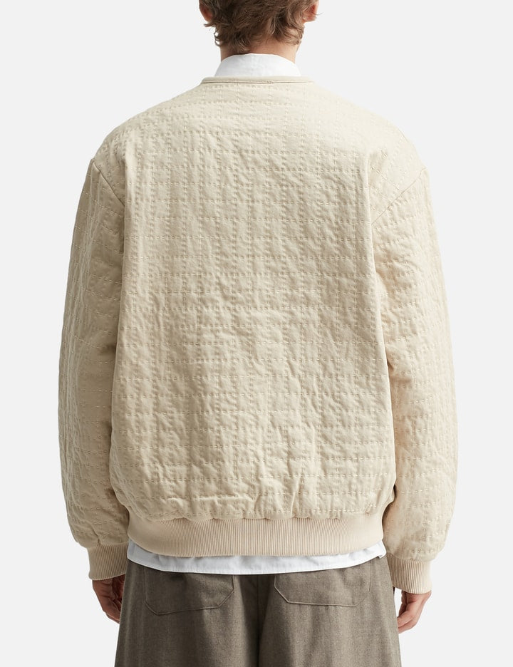 Ivory Poofy Bomber Jacket