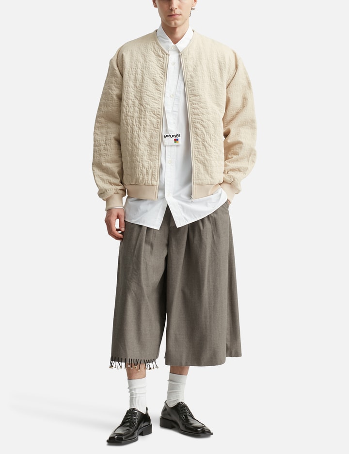 Ivory Poofy Bomber Jacket