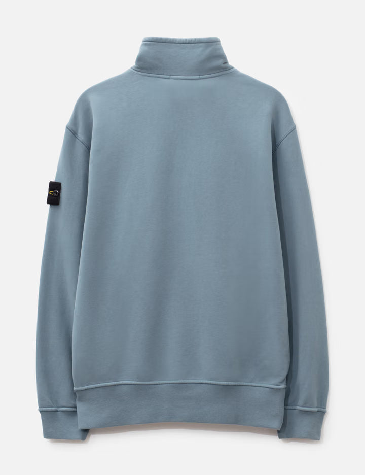 Brushed Organic Cotton Fleece Comfort-Fit Half-Zip Sweatshirt