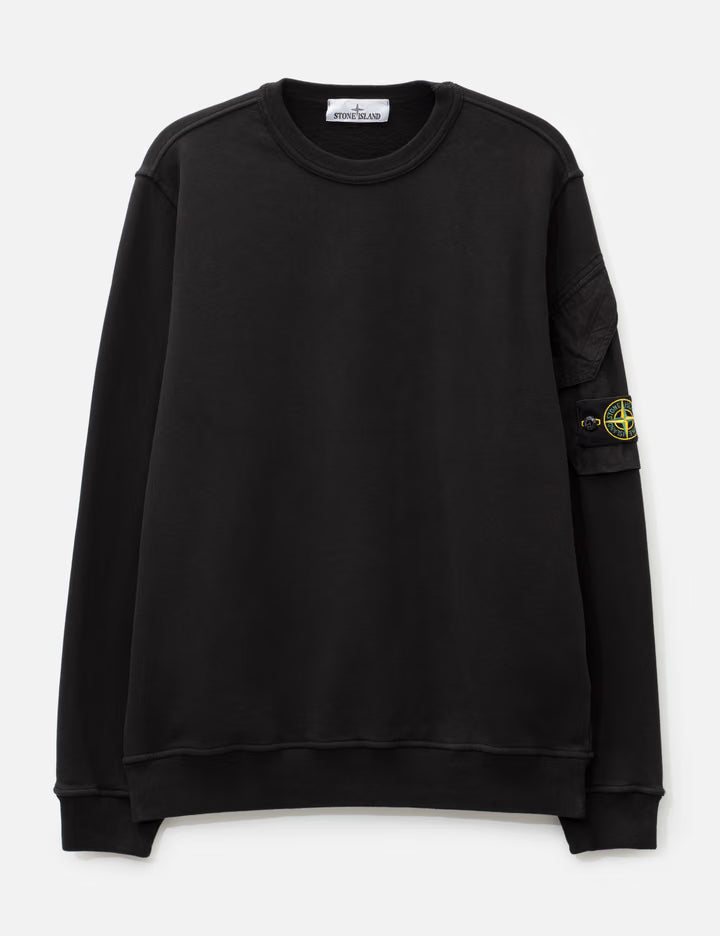 Brushed Organic Cotton Fleece Crewneck Sweatshirt
