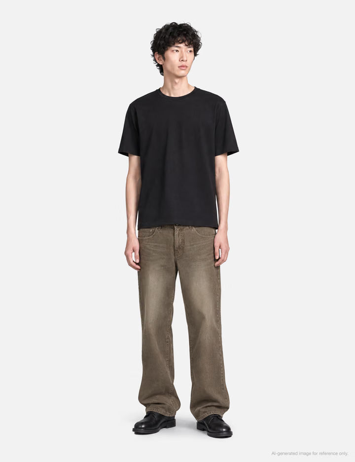 Brushed Rib Texture Jeans