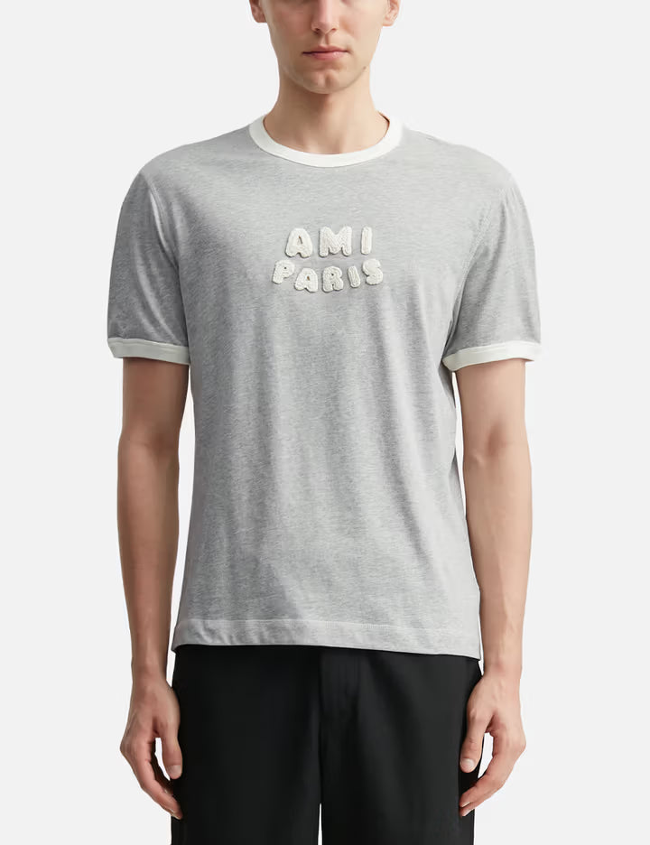 Cotton Ami Paris Knitted Patch T-Shirt