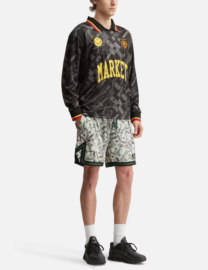 Smiley International Flags Long Sleeves Soccer Jersey
