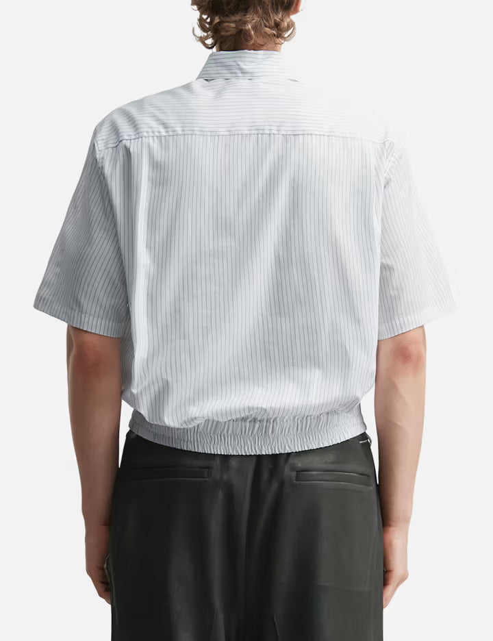 Flower Embroidery Short Sleeve Shirt