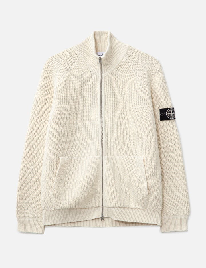 Fisherman's Rib Cotton Raw Beauty Zip-up jumper