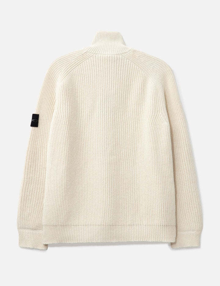 Fisherman's Rib Cotton Raw Beauty Zip-up jumper