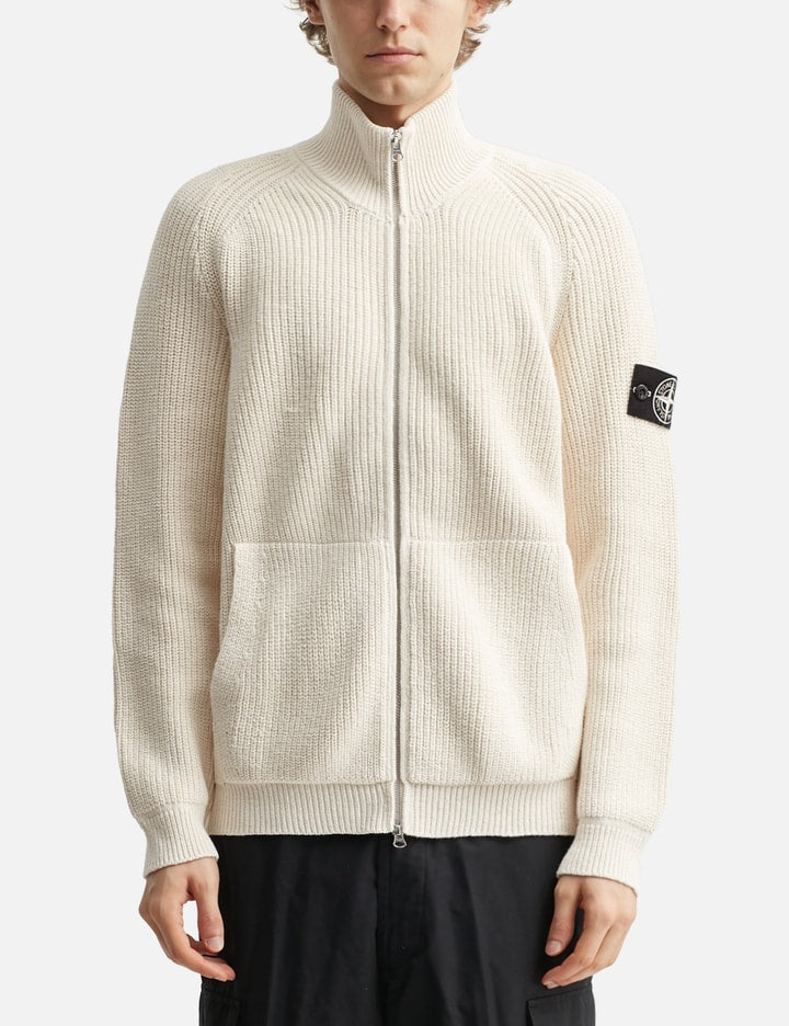 Fisherman's Rib Cotton Raw Beauty Zip-up jumper