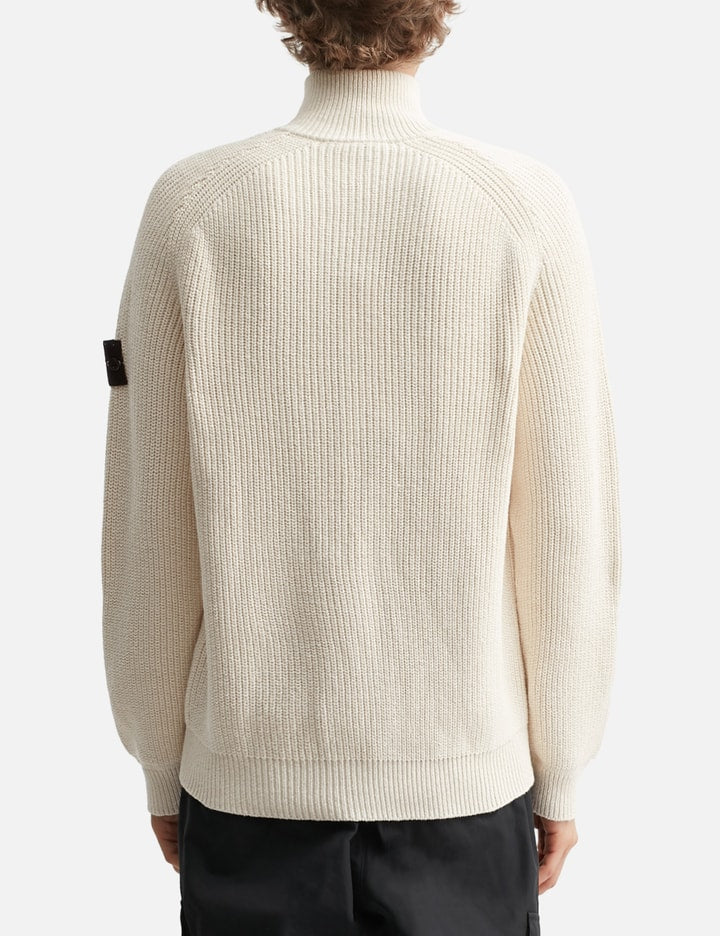 Fisherman's Rib Cotton Raw Beauty Zip-up jumper