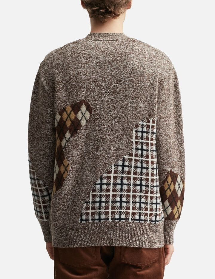 Argyle & Check Mix Cardigan