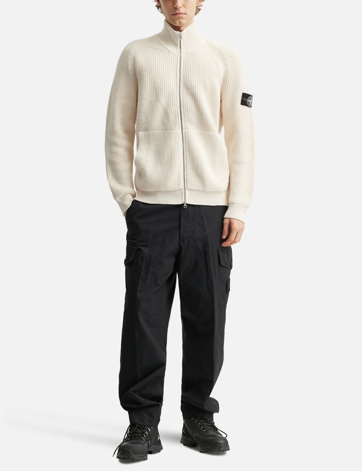 Fisherman's Rib Cotton Raw Beauty Zip-up jumper