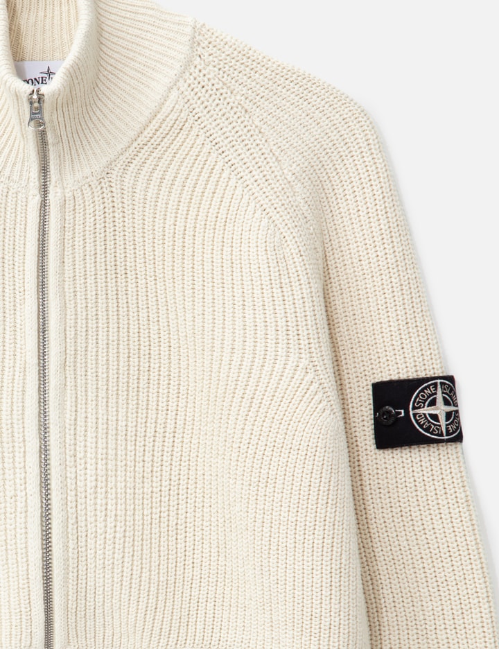 Fisherman's Rib Cotton Raw Beauty Zip-up jumper