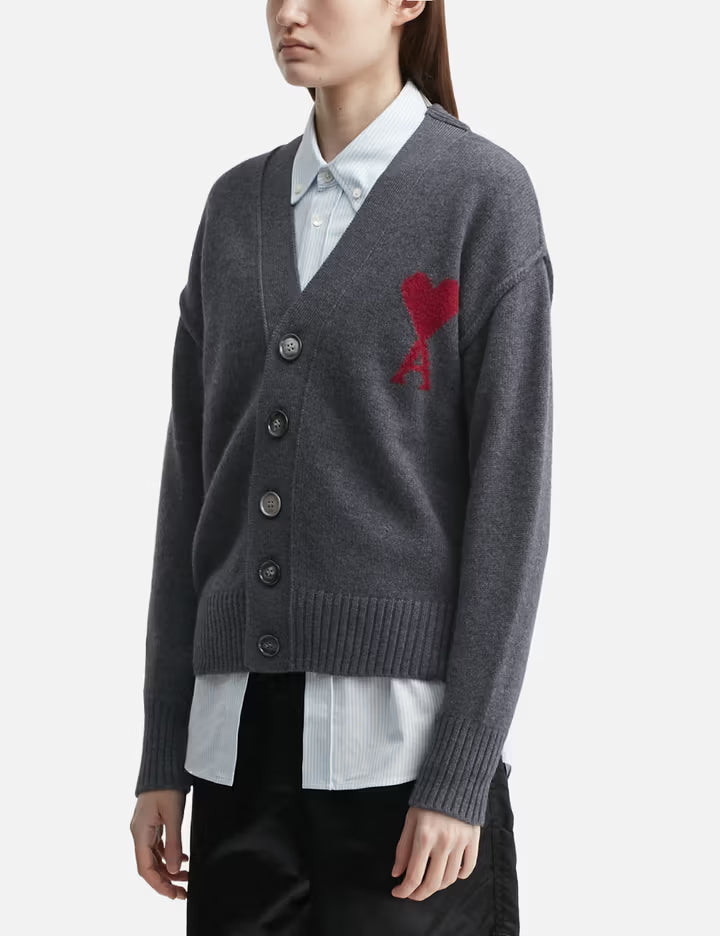 Cardigan With Contrasted Ami De Coeur