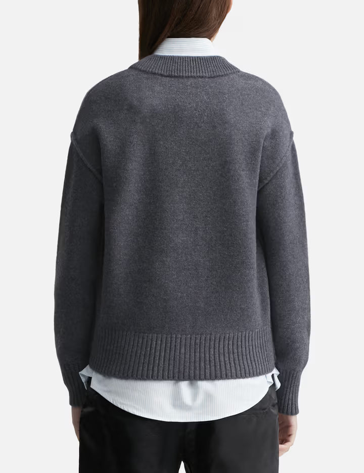 Cardigan With Contrasted Ami De Coeur