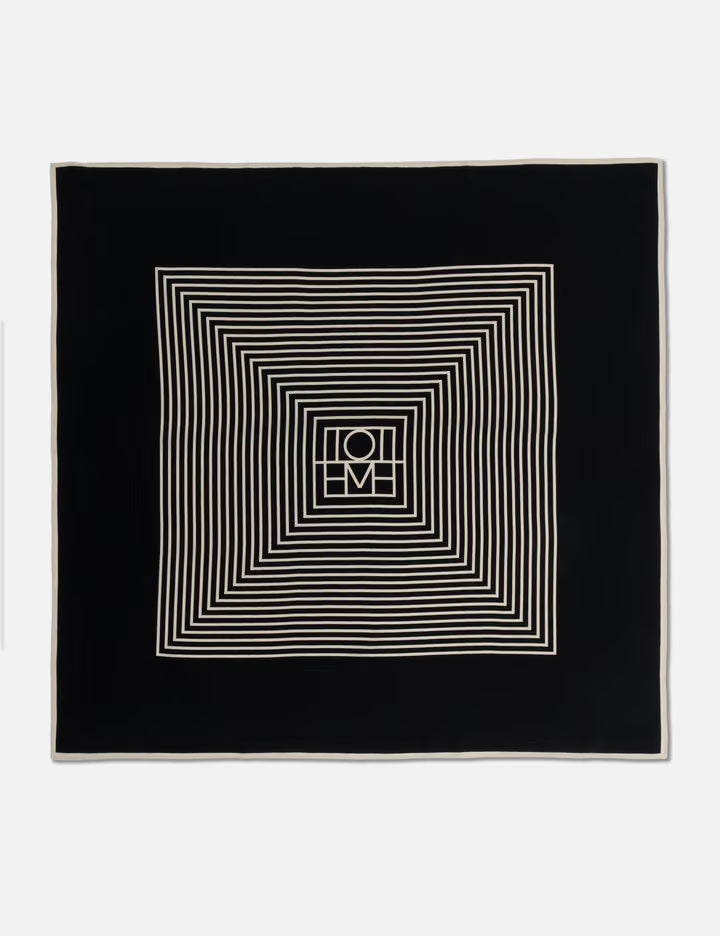 Centered Monogram Silk Scarf