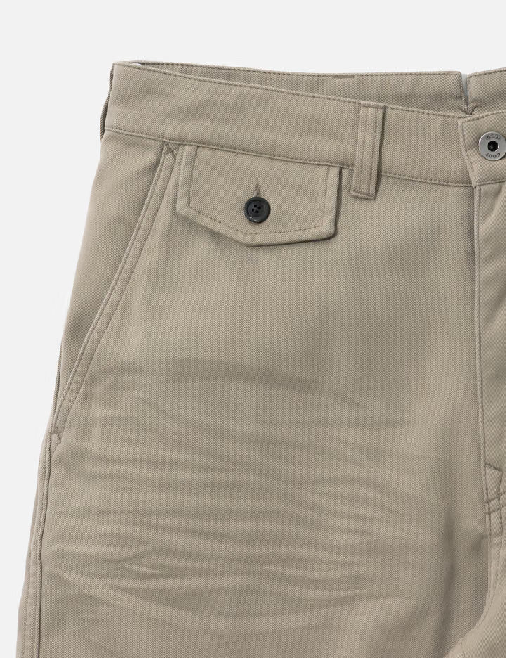 Cinched Back Embossed Washed Curved Pants