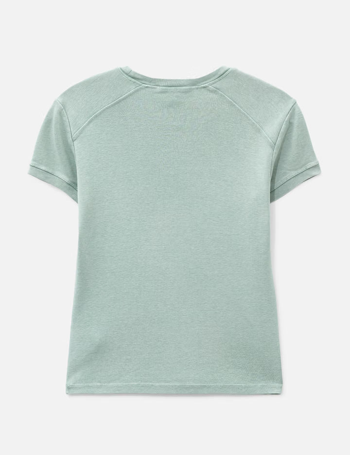 Circle Stamp Faded Fitted Tee-Shirt