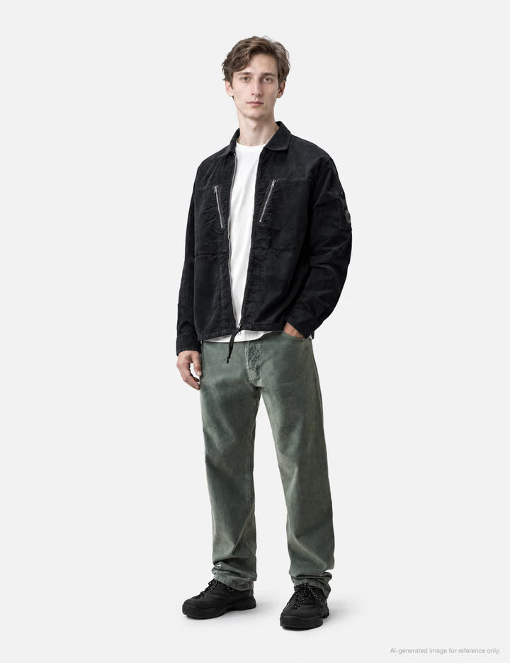 Corduroy Lens Zipped Overshirt
