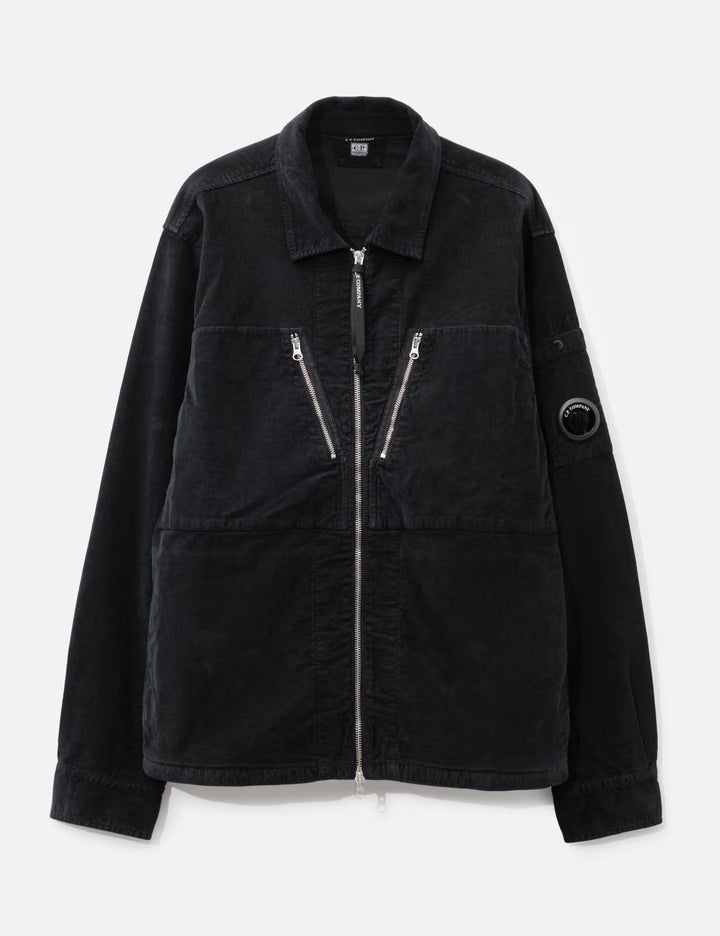 Corduroy Lens Zipped Overshirt