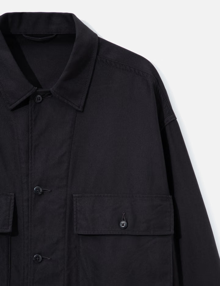 Cotton Satin Field Shirt Jacket