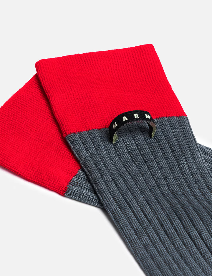 Cotton Socks With Contrast Cuffs